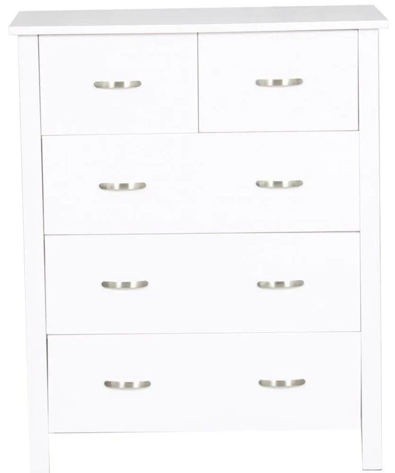 BroDeals Bedroom Furniture Sets Patty 5 Drawer Tallboy Patty 5 Drawer Tallboy