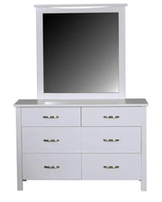 BroDeals Bedroom Furniture Sets Patty 6 Drawer Dressing Table with Mirror Patty 6 Drawer Dressing Table with Mirror