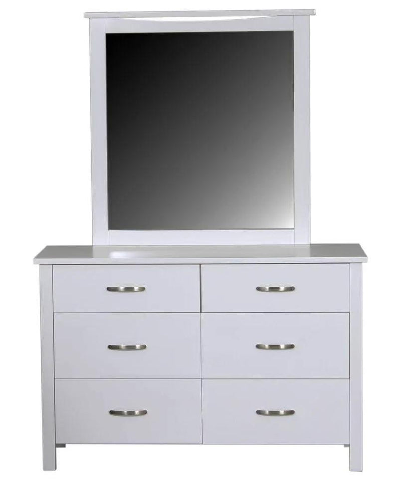 BroDeals Bedroom Furniture Sets Patty 6 Drawer Dressing Table with Mirror Patty 6 Drawer Dressing Table with Mirror
