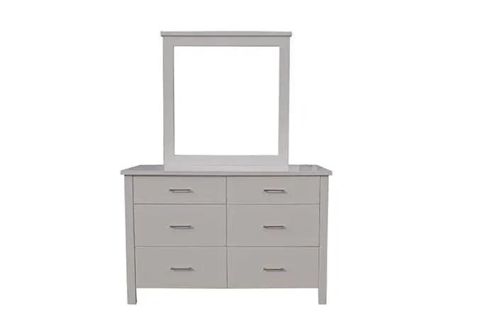 BroDeals Bedroom Furniture Sets Tina White Dresser with Mirror Tina White Dresser with Mirror