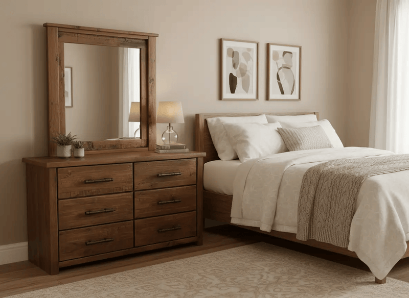 BroDeals Bedroom Furniture Sets Woodgate Dresser with Mirror Woodgate Dresser with Mirror