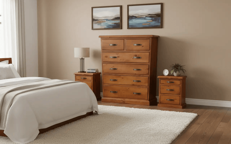 BroDeals bedroom set Tallboy | Bedside Table - Set of 3 Tallboy | Bedside Table - Set of 3