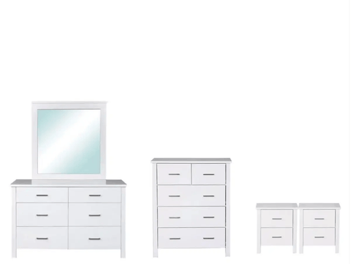 BroDeals bedroom set Tina White Bedroom Suite - Set of 4 Tina White Bedroom Suite - Set of 4