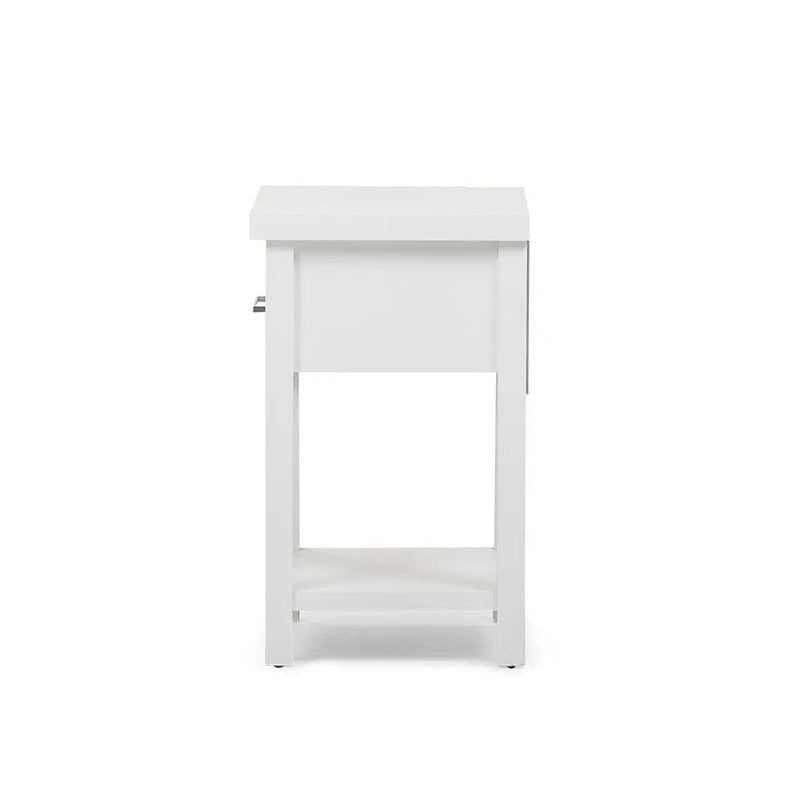 BroDeals Bedside Table Helen Bedside Table White Helen Bedside Table White