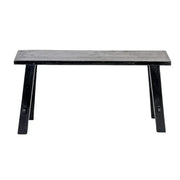 BroDeals Benches Rustico Reclaimed Teak Bench Medium - Black Rustico Reclaimed Teak Bench Medium - Black
