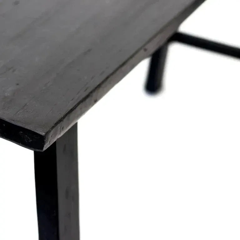 BroDeals Benches Rustico Reclaimed Teak Bench Medium - Black Rustico Reclaimed Teak Bench Medium - Black