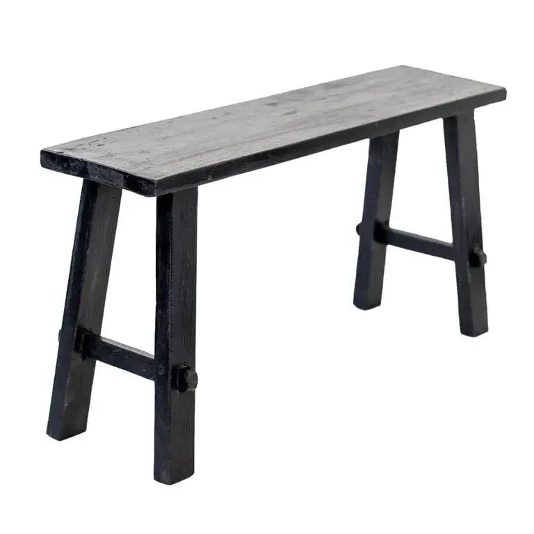 BroDeals Benches Rustico Reclaimed Teak Bench Medium - Black Rustico Reclaimed Teak Bench Medium - Black