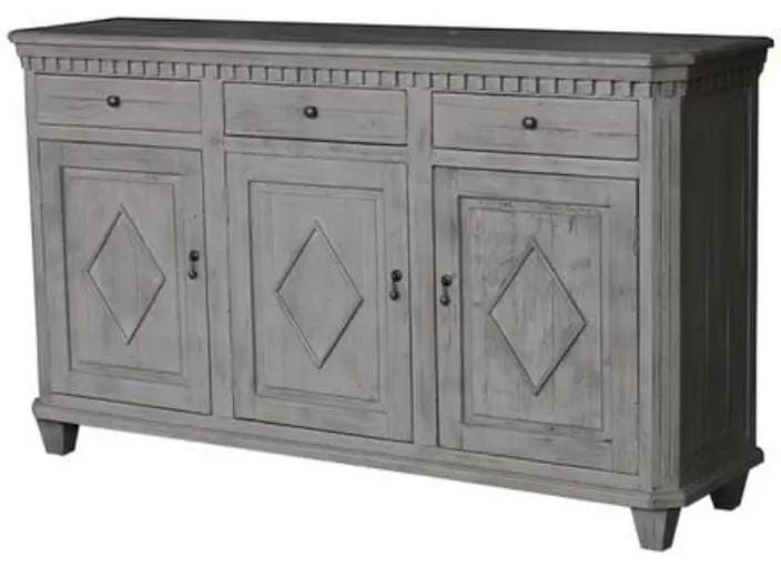 BroDeals Buffets & Sideboards Old Pine Sideboard - Distressed Grey Old Pine Sideboard - Distressed Grey