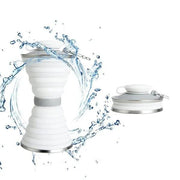 BroDeals Collapsible Water Bottle Collapsible Water Bottle - White Collapsible Water Bottle - White