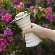 BroDeals Collapsible Water Bottle Collapsible Water Bottle - White Collapsible Water Bottle - White