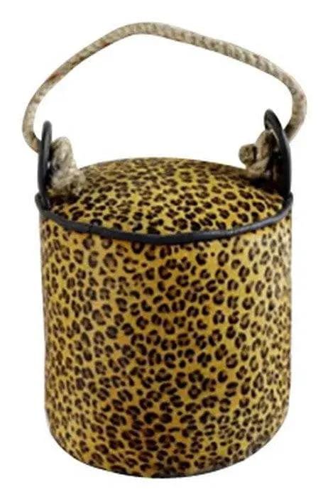 BroDeals Door Stopper Leopard Leather Door Stop - Round Leopard Leather Door Stop - Round