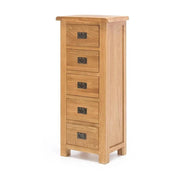 BroDeals dressers Oak 5 Drawer Slimboy Oak 5 Drawer Slimboy