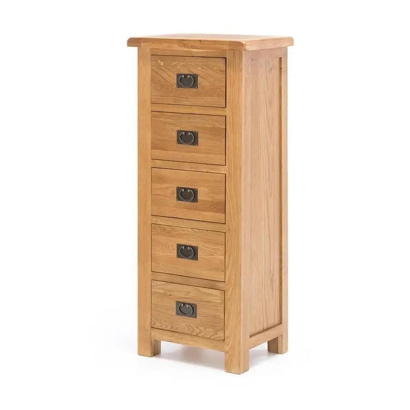 BroDeals dressers Oak 5 Drawer Slimboy Oak 5 Drawer Slimboy