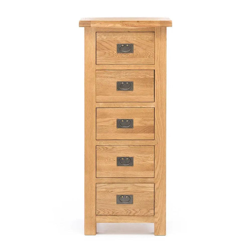BroDeals dressers Oak 5 Drawer Slimboy Oak 5 Drawer Slimboy