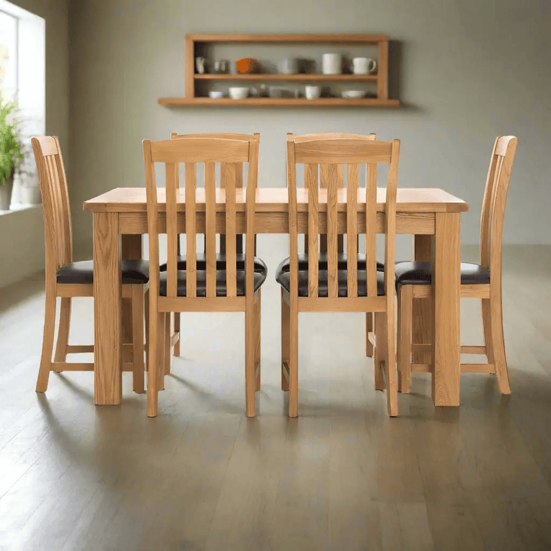 BroDeals Kitchen & Dining Furniture Sets Oak Dining Suite 6 Seater Oak Dining Suite 6 Seater
