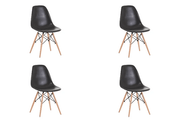 BroDeals Kitchen & Dining Room Chairs Echo Chair Set of 4- Black Echo Chair Set of 4- Black