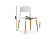 BroDeals Kitchen & Dining Room Chairs Jade Chair Set of 4-White Jade Chair Set of 4-White