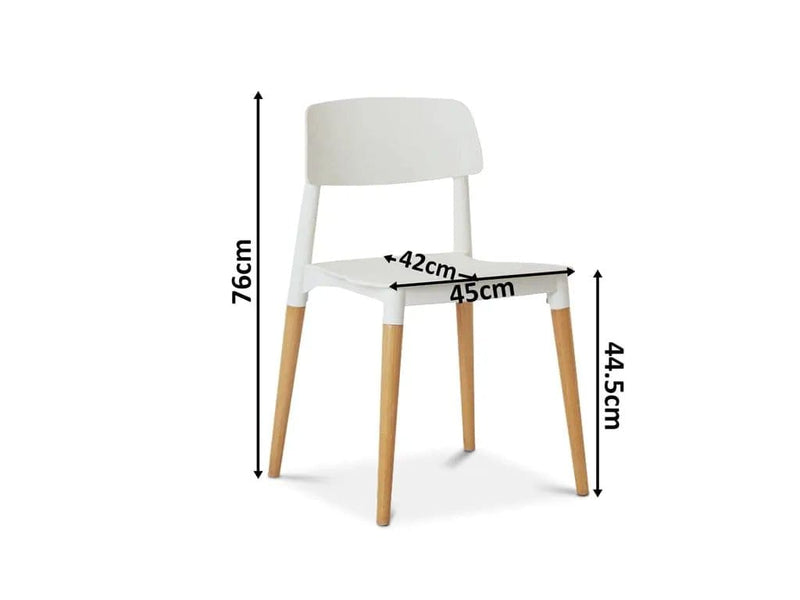 BroDeals Kitchen & Dining Room Chairs Jade Chair Set of 4-White Jade Chair Set of 4-White
