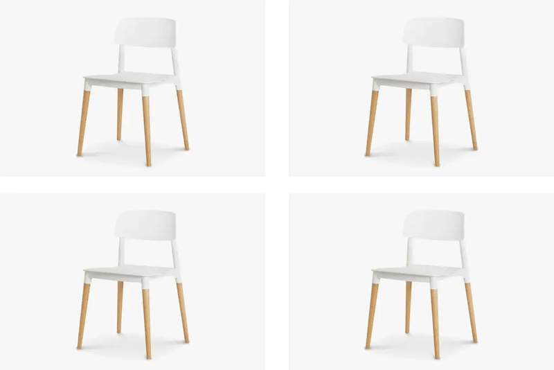 BroDeals Kitchen & Dining Room Chairs Jade Chair Set of 4-White Jade Chair Set of 4-White