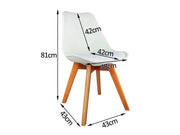 BroDeals Kitchen & Dining Room Chairs Sonia Chair Set of 4-White Sonia Chair Set of 4-White