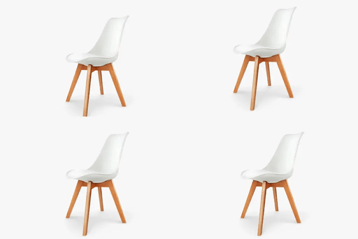 BroDeals Kitchen & Dining Room Chairs Sonia Chair Set of 4-White Sonia Chair Set of 4-White
