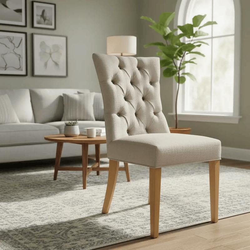 BroDeals Kitchen & Dining Room Chairs Tufted Back Dining Chair Tufted Back Dining Chair