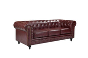 BroDeals Lounge Suite Boston Faux Leather Chesterfield Sofa Set - 3+2 Boston Faux Leather Chesterfield Sofa Set - 3+2