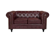 BroDeals Lounge Suite Boston Faux Leather Chesterfield Sofa Set - 3+2 Boston Faux Leather Chesterfield Sofa Set - 3+2