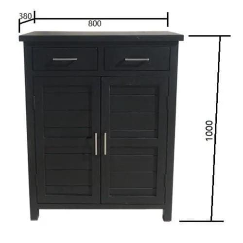BroDeals Shoe Racks & Organizers Tina Black Shoe Cabinet Tina Black Shoe Cabinet