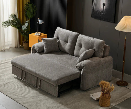 BroDeals Sofabed Rome 2 Seater Roll Out Sofa bed - Silver Rome 2 Seater Roll Out Sofa bed - Silver