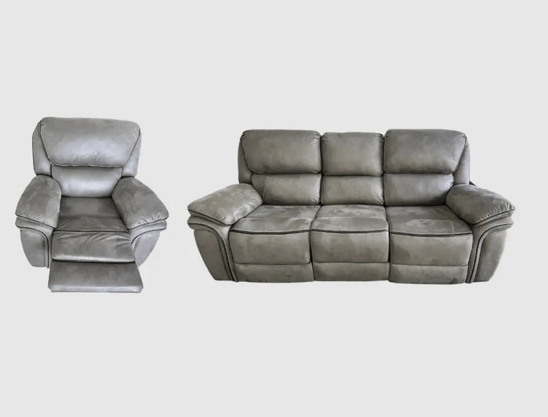 BroDeals Sofas Moy 3RR + R Recliner Suite Grey Moy 3RR + R Recliner Suite Grey