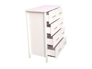 BroDeals Tallboy Tina Tallboy 5 Drawer White Tina Tallboy 5 Drawer White