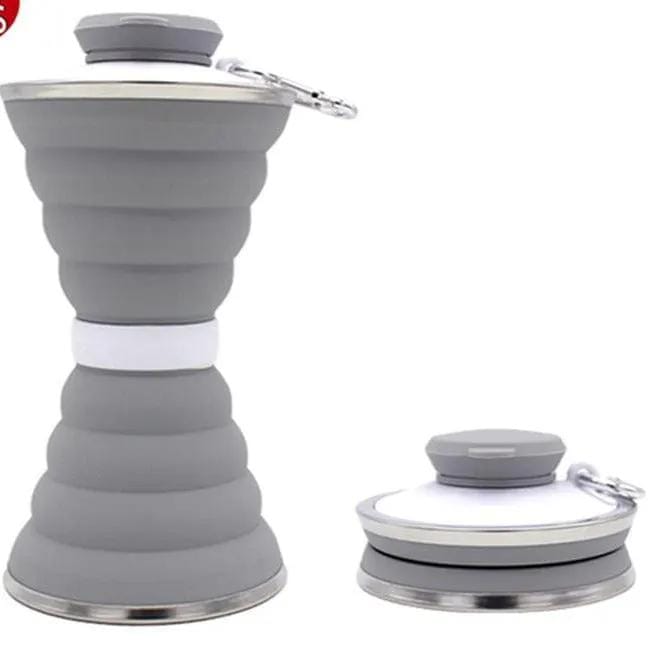 Collapsible Water Bottle- Gray by BroDeals