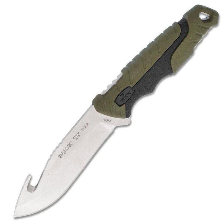 Buck Knives American Buck Knives Buck 657 Pursuit Large Guthook Buck 657 Pursuit Guthook Knife USA Made for Hunting
