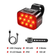 Habicare USB Rechargeable Bicycle Front & Rear LED Lights USB Rechargeable Bicycle Front & Rear LED Lights