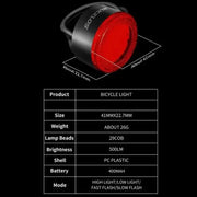 Habicare USB Rechargeable Bicycle Front & Rear LED Lights USB Rechargeable Bicycle Front & Rear LED Lights