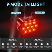 Habicare USB Rechargeable Bicycle Front & Rear LED Lights USB Rechargeable Bicycle Front & Rear LED Lights