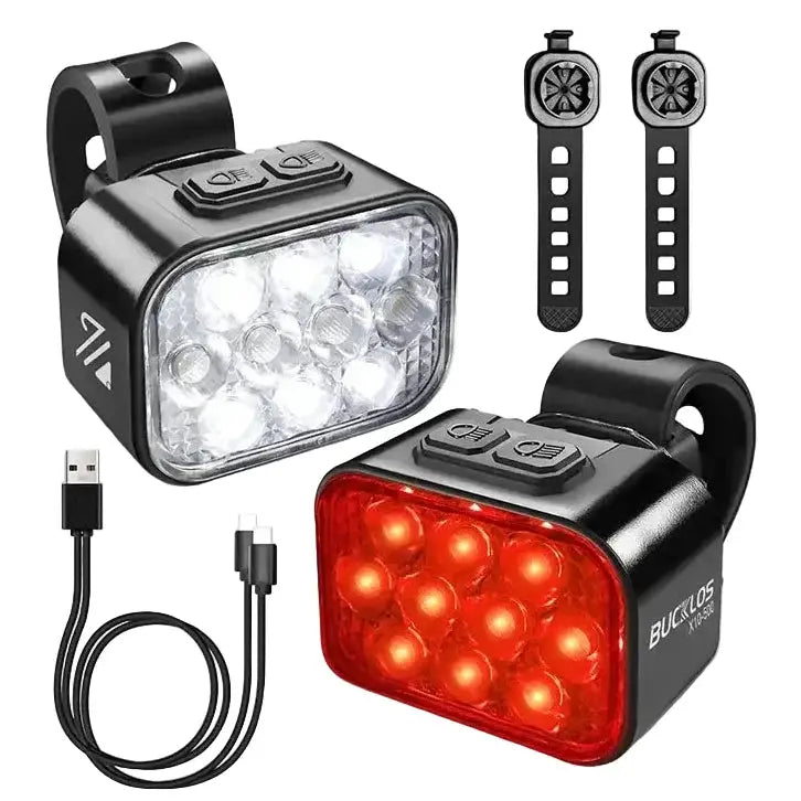Habicare USB Rechargeable Bicycle Front & Rear LED Lights USB Rechargeable Bicycle Front & Rear LED Lights