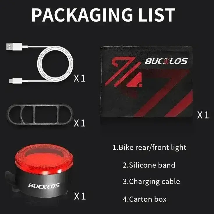 Habicare USB Rechargeable Bicycle Front & Rear LED Lights USB Rechargeable Bicycle Front & Rear LED Lights