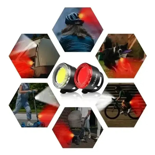 Habicare USB Rechargeable Bicycle Front & Rear LED Lights USB Rechargeable Bicycle Front & Rear LED Lights
