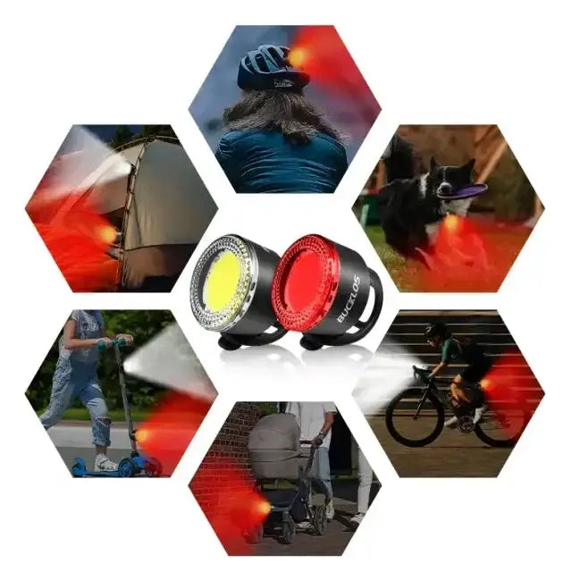 Habicare Rechargeable Bicycle Front & Rear Light Set Rechargeable Bicycle Front & Rear Light Set