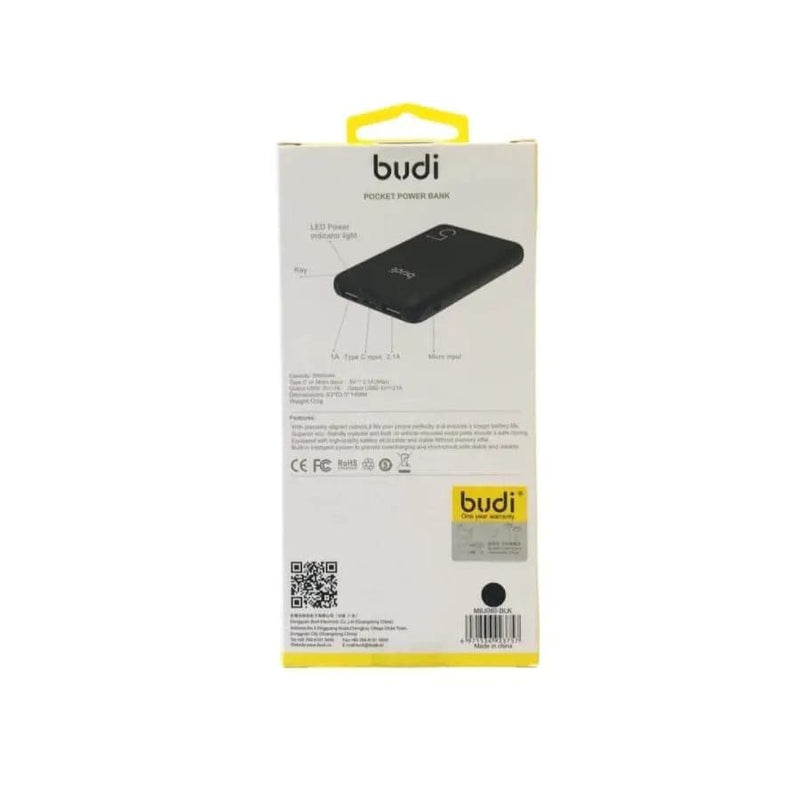 9eight5 Electronics Accessories Budi 5,000 mAh Power Bank Budi 5,000 mAh Power Bank