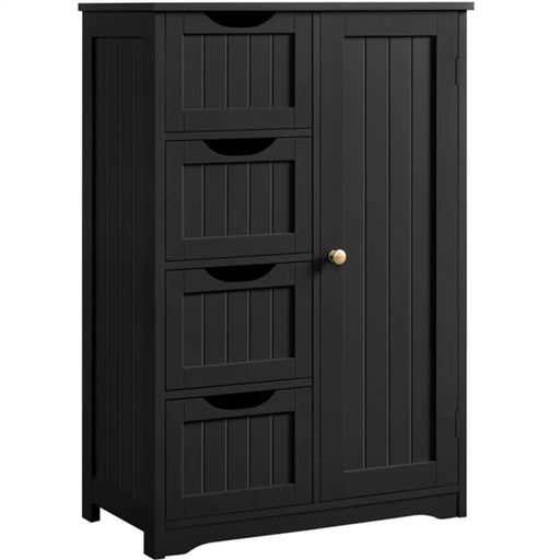 Wooden Bathroom Cabinet 4 Drawers & Cupboard Bathroom Storage Unit – view 1