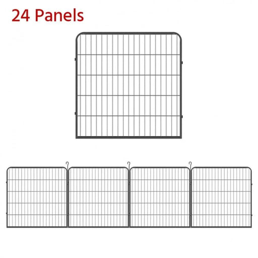 Yaheetech 24 Panels Heavy Duty Dog Pen 19.2 Metre Length Overall 24 Panels Heavy Duty Dog Pen 19.2 Metre Length Overall