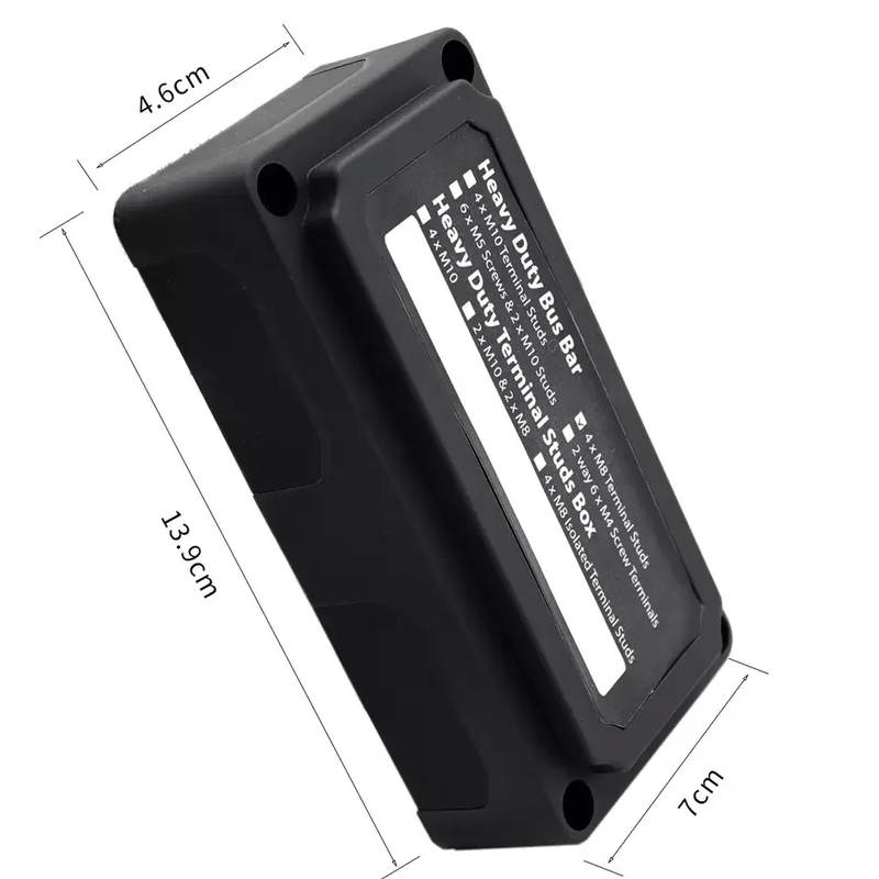 300A M8 48V Studs Bus Bar Power Distribution Box Terminal Block Heavy Duty – view 3