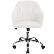 Modern Boucle Desk Chair Computer Chair Computer Chair Ivory – view 1