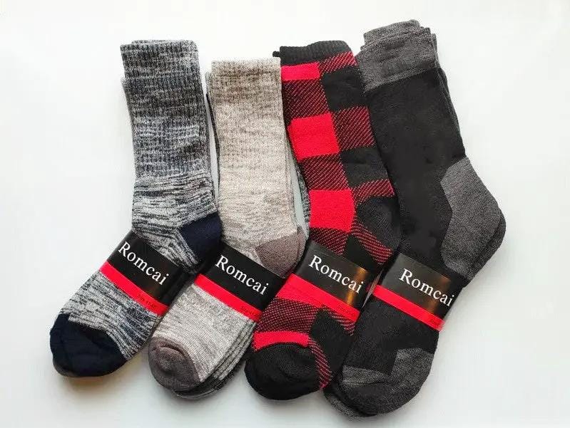 12 Pairs Thermal Socks Work Socks Cushioned Mixed Colour & Pattern – view 3