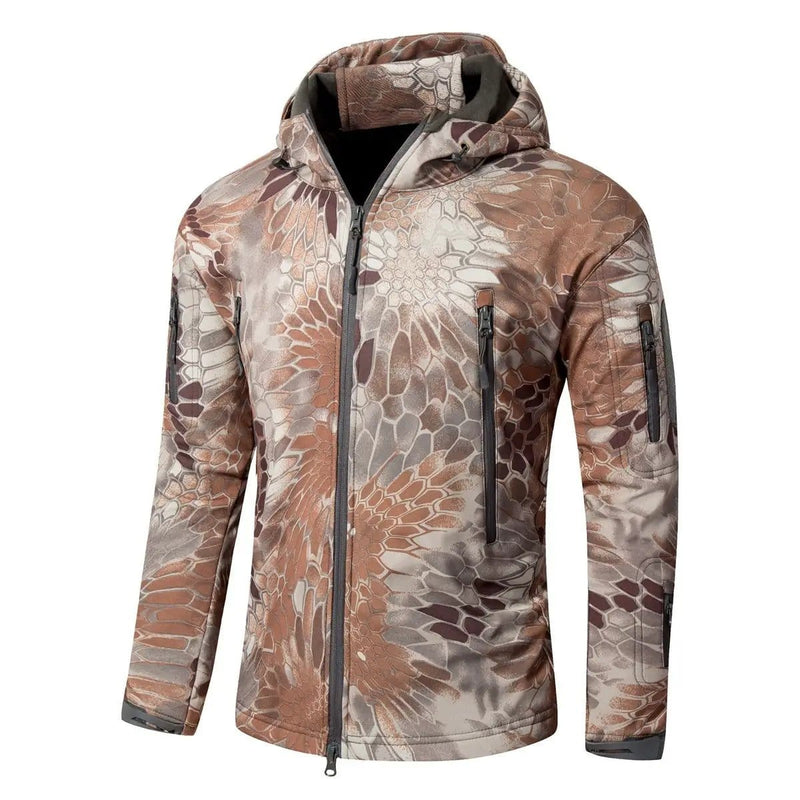 Mead's Supply & Equipment Outfitters limited Men's Outdoor Clothing Men's Plus Size Softshell Jacket Camouflage Windproof Outdoor Coat Men's Plus Size Camouflage Softshell Jacket Windproof