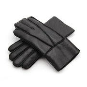 Men's Sheepskin Leather Gloves — Warm Lined | Black, Blue, Khaki & Yellow – view 5