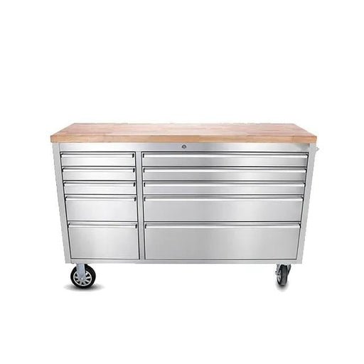 Kiwi Grab Kiwi Grab 55 inch Stainless Steel 10 Drawer Work Bench tool chest Tool Box Chest Cabinet 55 inch Stainless Steel 10 Drawer Work Bench tool chest Tool Box Chest Cabinet